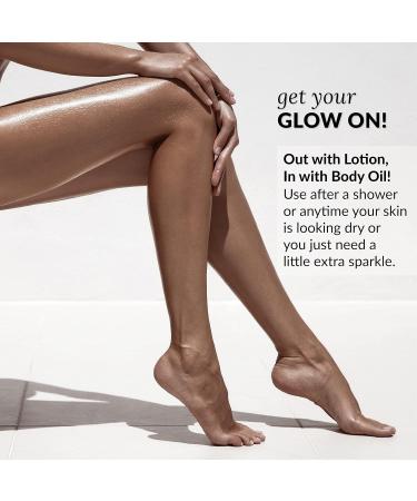 Exsens Glam Oil Gold Shimmer Body Luminizer - Hydrating Skin Illuminator (50ml) | Vegan, Cruelty-Free & Eco-Friendly - Buy Online on GoSupps.com
