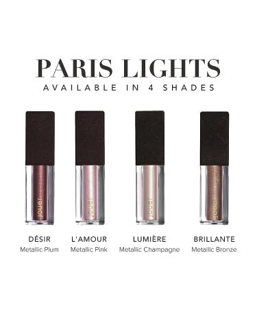 Jouer Paris Lights Eye Paints - Metallic Liquid Eyeshadow - Long Lasting, Crease-Proof Shimmer Cream - Lumiere 0.15 Fl Oz - Buy Online on GoSupps.com