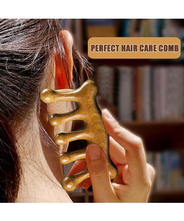 Handmade Sandalwood Hair Massage Comb - Natural Scalp-Stress Reduction Tool for Men & Women - Buy Online on GoSupps.com