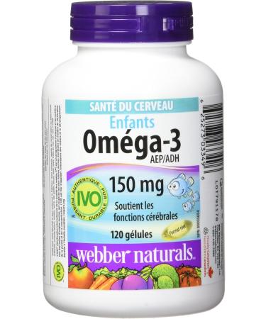 Webber Naturals Omega-3 Kids Softgel Capsules Natural Orange 120 Count (Pack of 1) - Buy Online on GoSupps.com