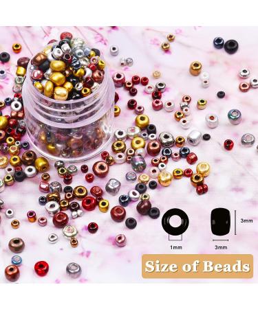 Glass Seed Beads Jewelry Making Kit - 4800Pcs 3mm Pony Beads, 24 Colors - DIY Bracelets, Necklaces, Earrings - Gacuyi - Buy Online on GoSupps.com