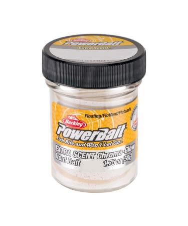 Berkley PowerBait Glitter Chroma-Glow Fishing Dough Bait, Mallow Glow Red Fleck