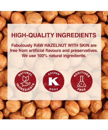 Tropgo Raw Hazelnuts - 500g - Packed Fresh Large Hazelnut - Premium Quality Nuts for a Healthy Heart High in Fibre & Minerals - Perfect for Snacking - Buy Online on GoSupps.com