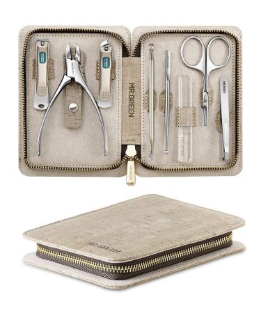 Manicure Set Pedicure Sets Nail Clipper Stainless Steel Professional Nail Cutter with Travel Case 8 Count