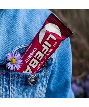 Lifebar Energy Bar - Vegan Organic Raw Sports Bar for Hiking Cycling & Fitness (Cherry) - Boost Your Energy! - Buy Online on GoSupps.com