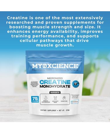 MYOXCIENCE Micronized Creavitalis Creatine | The World s Purest Micronized Form of Creatine Monohydrate | Supports Muscle Performance Lean Body Mass & Cognition | 75 Servings - Buy Online on GoSupps.com