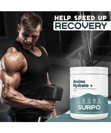 Sugar Free Electrolytes with EAA Powder | Hydrating BCAA & Essential Amino Acids for Muscle Growth | Pre & Post Workout Orange Flavor - Buy Online on GoSupps.com