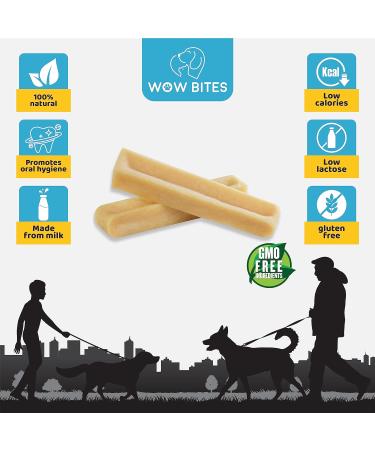 WoW Bites Premium Crauma Cheese for Dogs - Healthy Yak Cheese Dog Treats Long Kauspass & Cheese Bones (M 3 Pack) - Natural & Tasty Chews for All Breeds - Buy Online on GoSupps.com