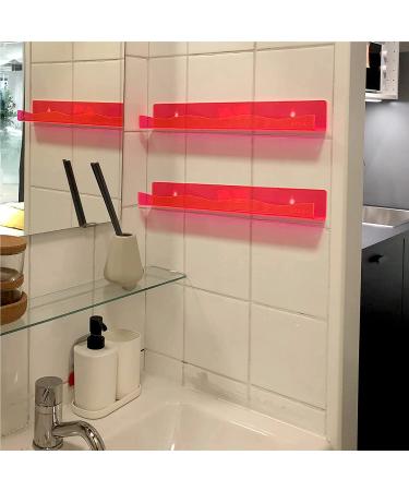 YMVV 15 Nail Polish Rack Wall Mounted Shelf - 6 Pack Fluorescent Orange Acrylic Organizer for Nail Techs - Perfect Display for Salons & Retailers - Buy Online on GoSupps.com