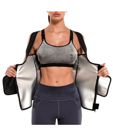 Junlan sweat belt to lose weight corset women belly path sauna shirt waist former fitness thermo sauna suit hot polymer sauna vest women 3xl black