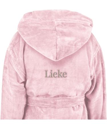 Personalized Children's Bathrobe - Custom Embroidered White Bathrobe for Kids Super Soft Ferry Sizes 110-116 Rosa - Yoursurprise - Buy Online on GoSupps.com