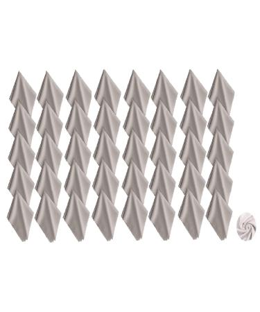 40 Pcs Microfiber Cleaning Cloths Reusable Cleaning Cloths 7x6 Inch Grey Color for Cleans Lenses Glasses Screens Cameras iPad iPhone Cell Phone Eyeglasses.
