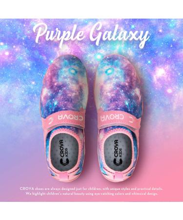 CROVA Kids Water Sports Shoes - Ultra Light Quick-Dry Aqua Socks for Boys Girls - Purple Galaxy Design - Sizes 2.5-10 Toddler/Little Kid - Buy Online on GoSupps.com