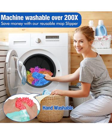 Washable 10Pcs Mop Slippers: Soft Microfiber Dust Mops for Floor Cleaning - Reusable Shoes Cover for Women Men Kids - Ideal for Sweeping House, Office, Bathroom, Kitchen - Buy Online on GoSupps.com