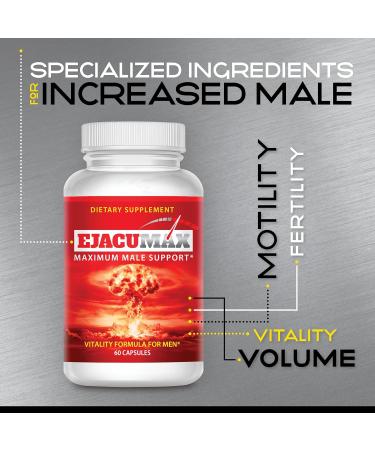 Ejacumax Vitality - Advanced Male Fertility Formula & Volumizer - 60 Capsules - Buy Online on GoSupps.com