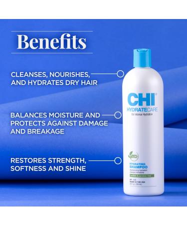 CHI HydrateCare Hydrating Shampoo - Sulfate Free Paraben Free Cruelty Free | 25 Oz for Balanced Hair Moisture & Damage Protection - Buy Online on GoSupps.com