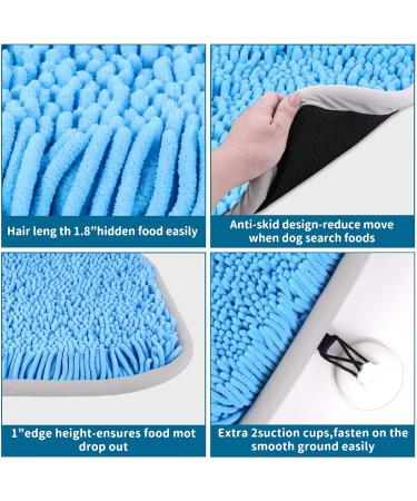 Buy LAMMWEK 17 x 21 Sniffing Carpet for Dogs - Washable Intelligence Toys with Suction Cups - Blue | International Shipping Available - Buy Online on GoSupps.com