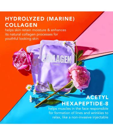 LAPCOS Collagen Firming Sheet Mask 5-Pack | Anti-Aging with Collagen Peptides | Korean Beauty Favorite for Wrinkles & Fine Lines - Buy Online on GoSupps.com