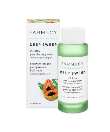 Farmacy Deep Sweep 2% BHA Toner for Face - Pore Cleaner and Facial Exfoliator with Salicylic Acid (4 Fl Oz) Echinacea 4 Fl Oz (Pack of 1)