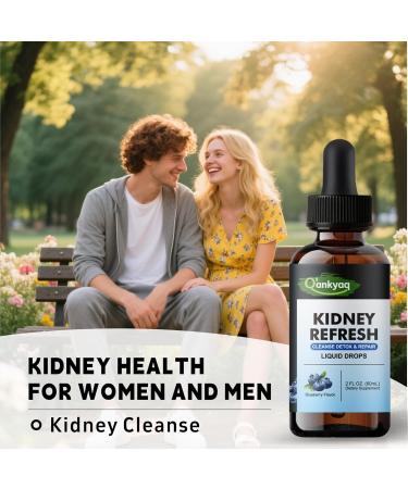 Kidney Cleanse Drops with Astragalus Chanca Piedra | Urinary Tract Support Liquid Detox & Repair | Vegan Natural Blueberry Flavor - 2 Fl Oz - Buy Online on GoSupps.com