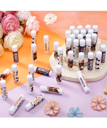 Sacubee 50 Pcs Women's History Month Lip Balm Bulk Vanilla Sunscreen Lip Balm Gift for Women's History Month Theme Favor Public Event Supplies 5 Scents - Buy Online on GoSupps.com