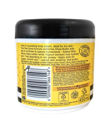 Good Stuff Bee Natural Nourishing Body Cream with Shea Butter 500g/15.22Fl.Oz - Buy Online on GoSupps.com