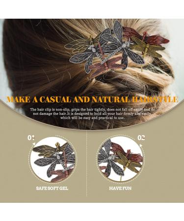 minkissy Punk Barrettes Metal Trim French Decor Wedding Accessories Steampunk Hair Accessories Hair Clip for Women Dragonfly Girls Hair Clamp Hairpin for Girl Retro Barrette Automatic Miss - Buy Online on GoSupps.com