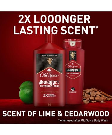 Old Spice Hand Face & Body Lotion for Men 24/7 Lightweight Moisturization with Amazing Scent Instant Absorption For All Skin Types Swagger with Cedarwood Scent 16 oz Swagger with Cedarwood 16 Fl Oz (Pack of 1) - Buy Online on GoSupps.com
