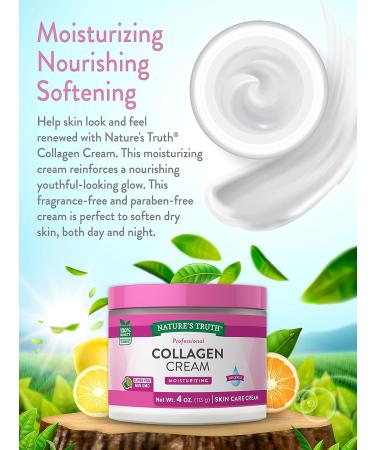 Natures Truth Professional Collagen Cream 4oz Skin Care Cream - White Formula - Buy Online on GoSupps.com