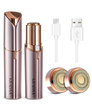 Facial Hair Removal for Women, KRADAA Painless Hair Removal Device, Portable Womens Facial Hair Remover for Face, Upper Lip, Chin, USB Rechargeable Included 2 x Replacement Heads - Buy Online on GoSupps.com