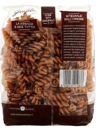 Garofalo Whole Wheat Organic Fusilli 500g - Pack of 1 | Premium Quality Pasta - Buy Online on GoSupps.com