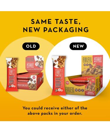 Fulfil Vitamin and Protein Bars (15 x 40g Bars) - Chocolate Peanut Butter Flavour - 15g High Protein 9 Vitamins Low Sugar - Buy Online on GoSupps.com