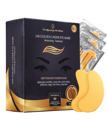 Bisou Bisou Bisou 24K Gold Under Eye Mask - Collagen Eye Pads for Women | 32 Eye Patches (2 Packs) - Under Eye Treatment - Buy Online on GoSupps.com