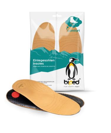 biped Premium footbed made of vegetable tanned leather - with pad - metatarsal support - heel pad and activated carbon z1706 (40)