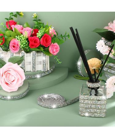 3 Yards Resin Rhinestone Ribbon Self Adhesive Diamond Roll - Silver AB Color 0.4 Inch - DIY Art Crafts - Buy Online on GoSupps.com