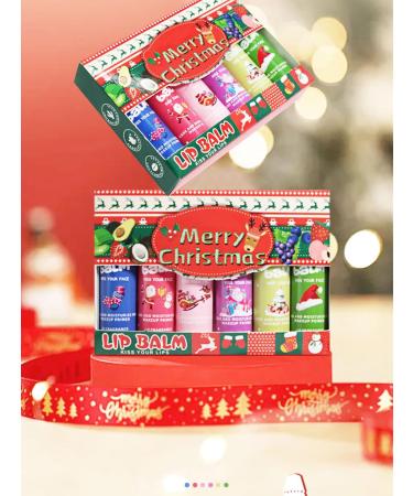Christmas Lip Balm Gift Set 6 Pack Fruity Flavors Hydrating Lip Balms Multicolor One Size One Size Multicolor - Buy Online on GoSupps.com