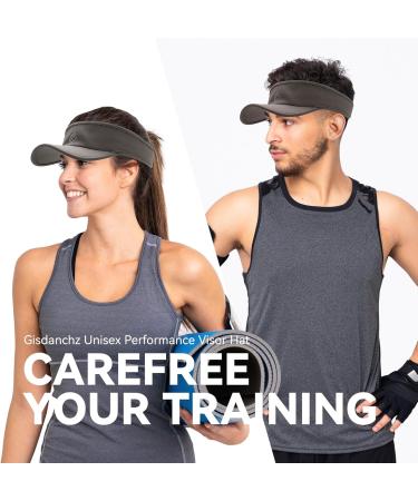 Gisdanchz Unisex Adjustable Performance Visor Cap 55-57 - Dark Grey | Shop Internationally - Buy Online on GoSupps.com