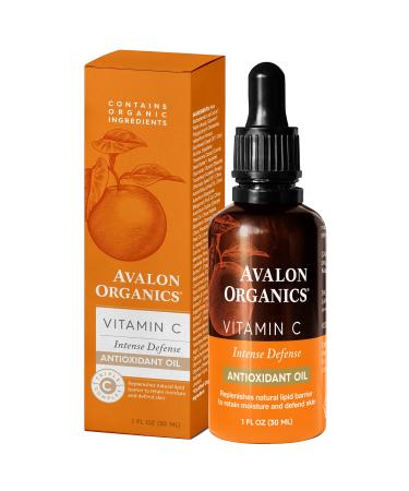 Avalon Organics Vitamin C Oil   Anti-Aging Serum with Essential Fatty Acids  Vitamin E  Hydrating & Brightening Serum  Helps Reduce Lines & Wrinkles Antioxidant Oil