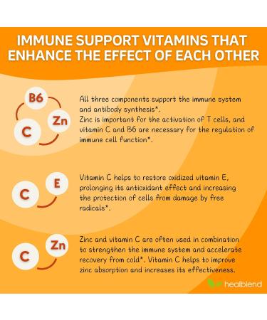 healblend 10 in 1 Immune Support Supplement Booster with Elderberry Zinc Echinacea Turmeric Lactobacillus Acidophilus for Adults 120 Capsules  - Buy Online on GoSupps.com
