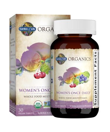 Garden of Life Raw D3 2000IU + Organics Women's Once Daily Whole Food Multivitamin 30 Tablets