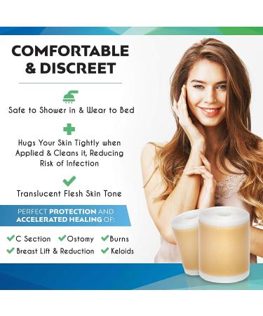 Silikan Silicone Scar Tape - Skin Color Roll 1.6 X 60, Medical Grade for Surgery Scars, Soft Thin Silicone Adhesive for Scar Recovery - 4 Months Supply - Buy Online on GoSupps.com