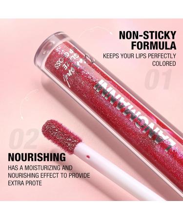 LANGMANNI 10 Colors High Shine Lipgloss Set - Diamond Gliter Shimmer Liquid Lipstick Kit for Girls - Buy Online on GoSupps.com