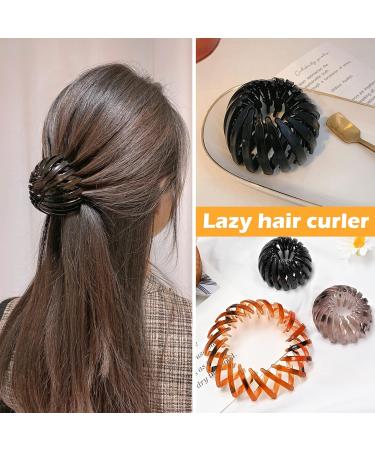 MLLOAAYO Women's Hair Clips - Stylish Orange Hair Accessories Box Collar Buckle Balls Ponytail & Bird Nest Shape Hairpins - Buy Online on GoSupps.com