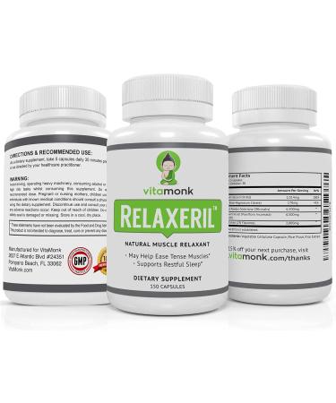 VitaMonk Relaxeril All-Natural Muscle Relaxer Supplement - Muscle Relaxing Formula - Buy Online on GoSupps.com