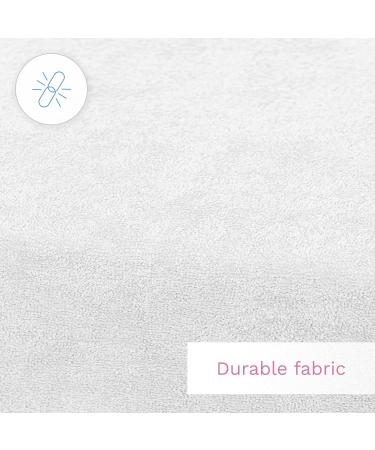 Terry Cloth Changing Mat Protector with Raised Edge - White | Premium Soft Absorbent & Waterproof Design for Babies - Shop Now! - Buy Online on GoSupps.com