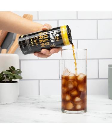 Blk & Bold Cold Brew - Smoove Sweet, Low Calorie, Zero Sugar - Fair Trade Certified Specialty Coffee - B Corp - Black Owned Business - 8 oz Can (Pack of 4) - Buy Online on GoSupps.com