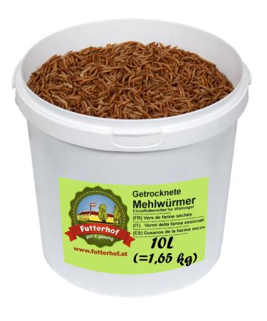 Futterhof dried mealworms 10 L bucket ( 1.65 kg) premium quality - Buy Online on GoSupps.com