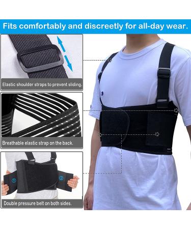 Rib Brace Chest Binder Belt for Men and Women | Breathable Support Wrap for Rib Injuries | XX-Large - Buy Online on GoSupps.com