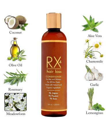 RX 4 Hair Loss Conditioner for Thinning Hair | DHT Blocker with Biotin | Organic Formula for Hair Regrowth | Doctor Recommended - Lemongrass - Buy Online on GoSupps.com