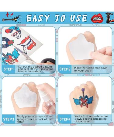 Rock Star Party Decorations - Born to Rock and Roll Fake Temporary Tattoos (18 Sheets) - Buy Online on GoSupps.com